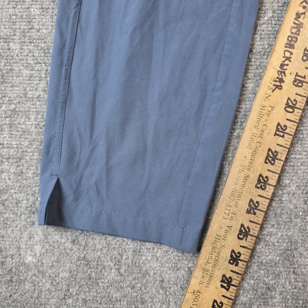 Eddie Bauer Departure Ankle Pants M Dusted Indigo Stretch UPF 50+ Travel Hike - Picture 8 of 11